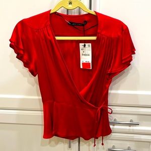 Zara red NWT blouse